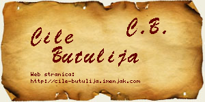 Ćile Butulija vizit kartica